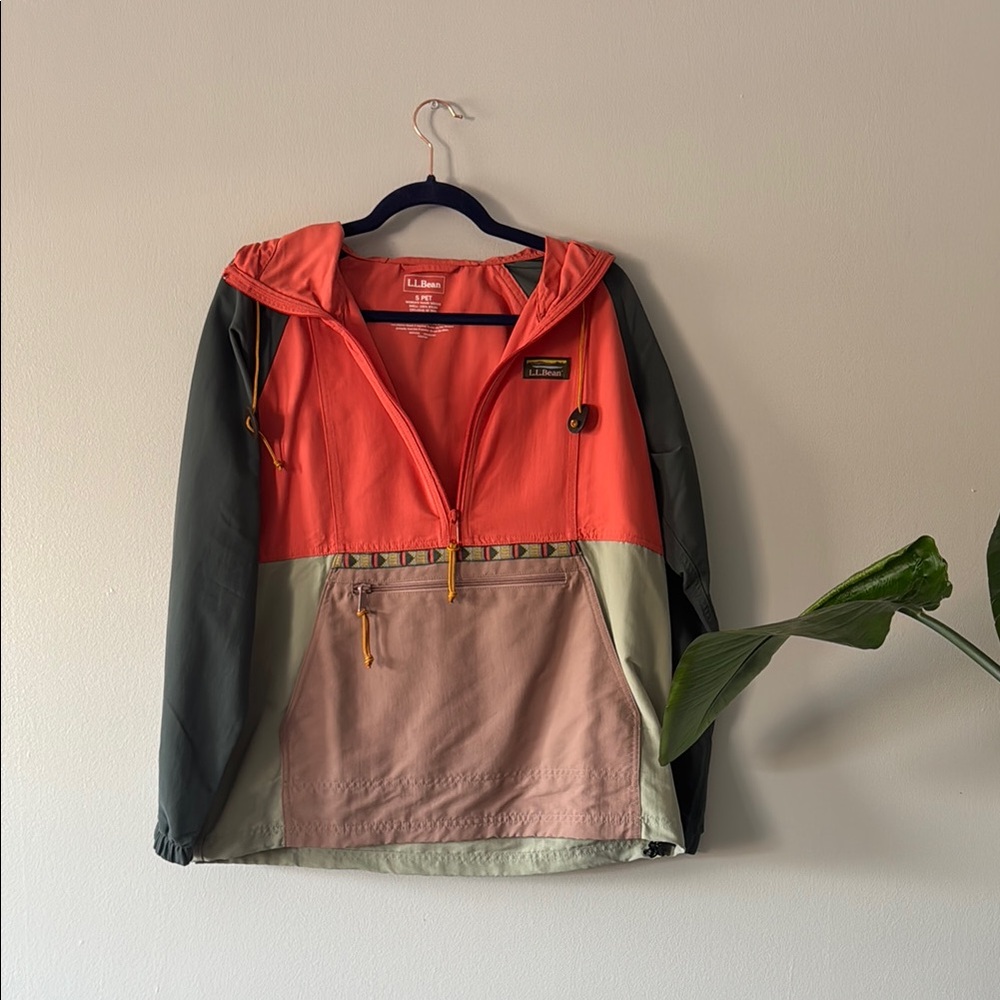 L.L. Bean Coral Utility Jacket Casual Hooded Design